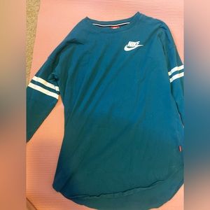 Longsleeve teal Nike hoodie